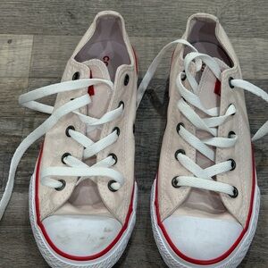 Converse Women's Flats in Cream and Red